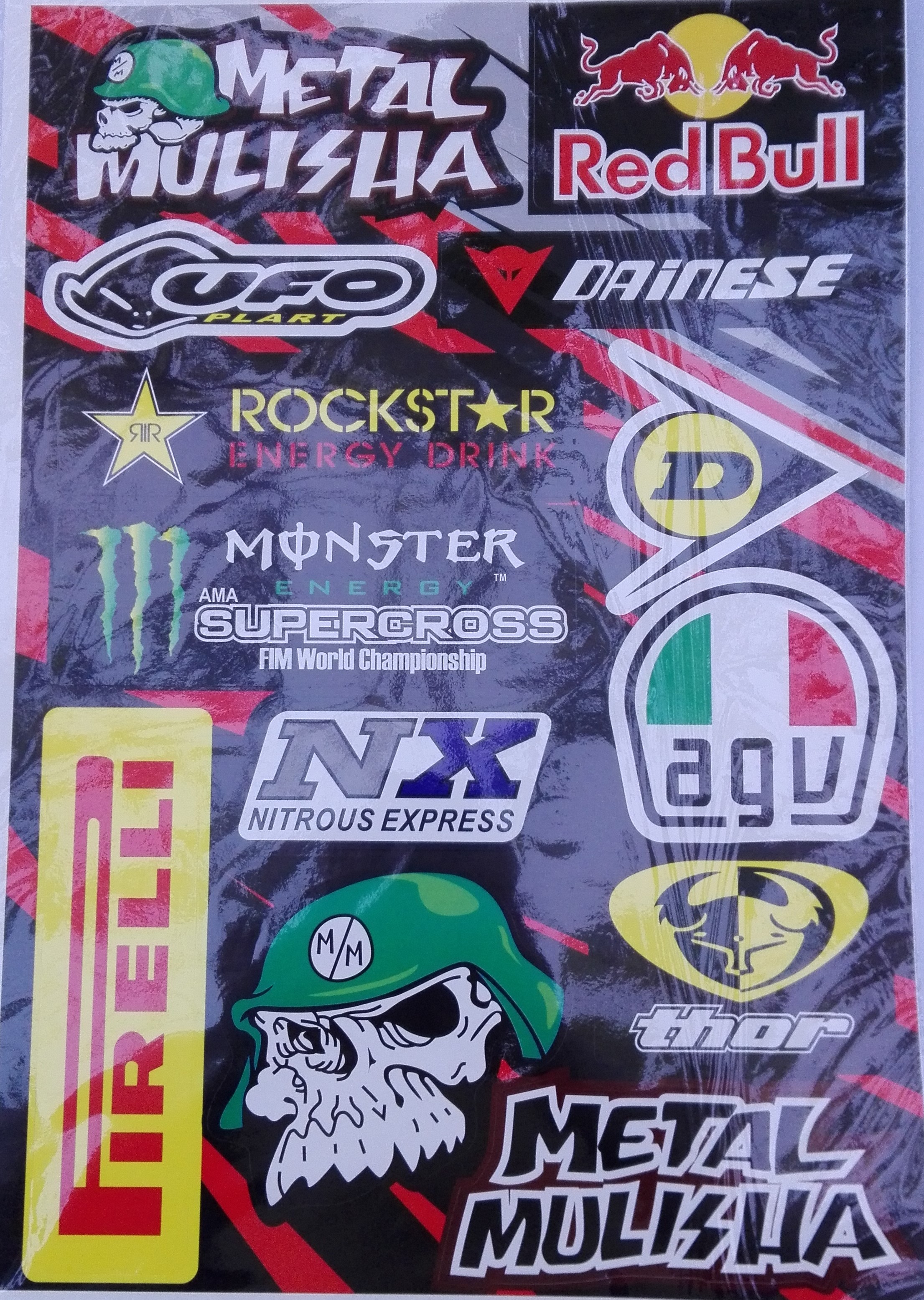 Лепенки - стикери Red Bull, UFO, AGV, Rockstar, Monster, Pirelli, Други